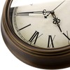 Plumeet Large Metal Wall Clock, 13'' Non Ticking Classic Retro