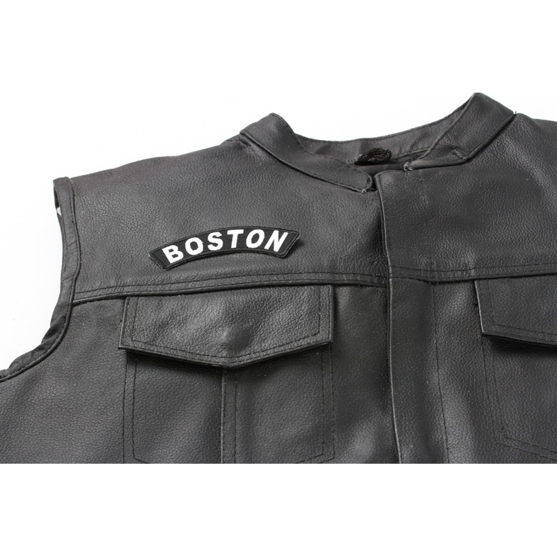 Boston Patch - 4x1 inch. Embroidered Iron on Patch (P3605)