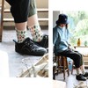 Gymmaster Socks, Thick, Middle Length, Happy Paint, Total Pattern, Non-Slip,