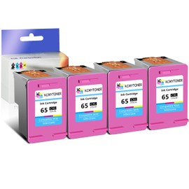 KCMYTONER 65XL Remanufactured Ink Cartridge Replacement for HP 65 XL Compatible with DeskJet 3755 3772 Envy 5055 5058 AMP 100 120 Printer (4 Tri-Color)