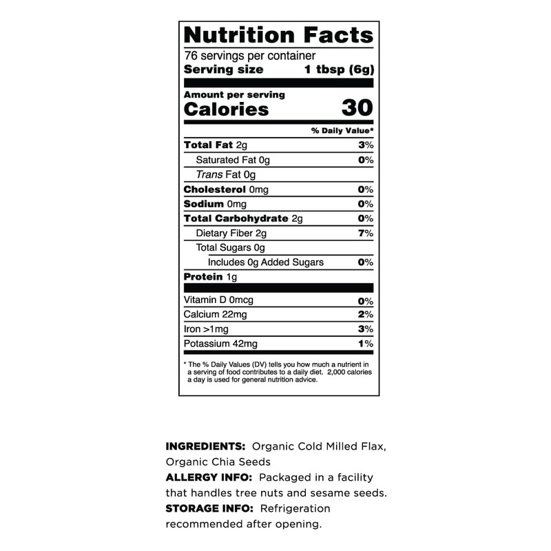 Terrasoul Superfoods Organic Flax Chia Blend, 16 oz - Superseed