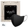 Viuum Light Beak-shaped Mask Medium M KF94, 25-pack, 4 packs, Black / viuum 라이트 새부리형 마스크 중형 M KF94, 25개입, 4개, 블랙