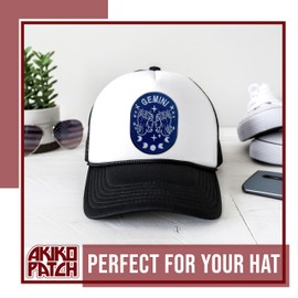 AKIKOPATCH Zodiac Sign Embroidery Iron On Patches, Size 3" Sew Patches for Clothes Backpack Hat Jean Bag, Astrology Embroidered Patches, Constellation Fabric Patches DIY Spiritual Gifts (Gemini)