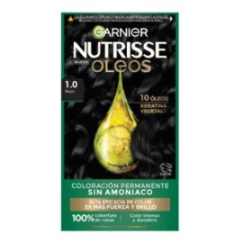 Tinte Garnier Nutrisse Tinta Garnier Nutrisse óleos N°1.0 Negro tono n°1.0 negro para cabello