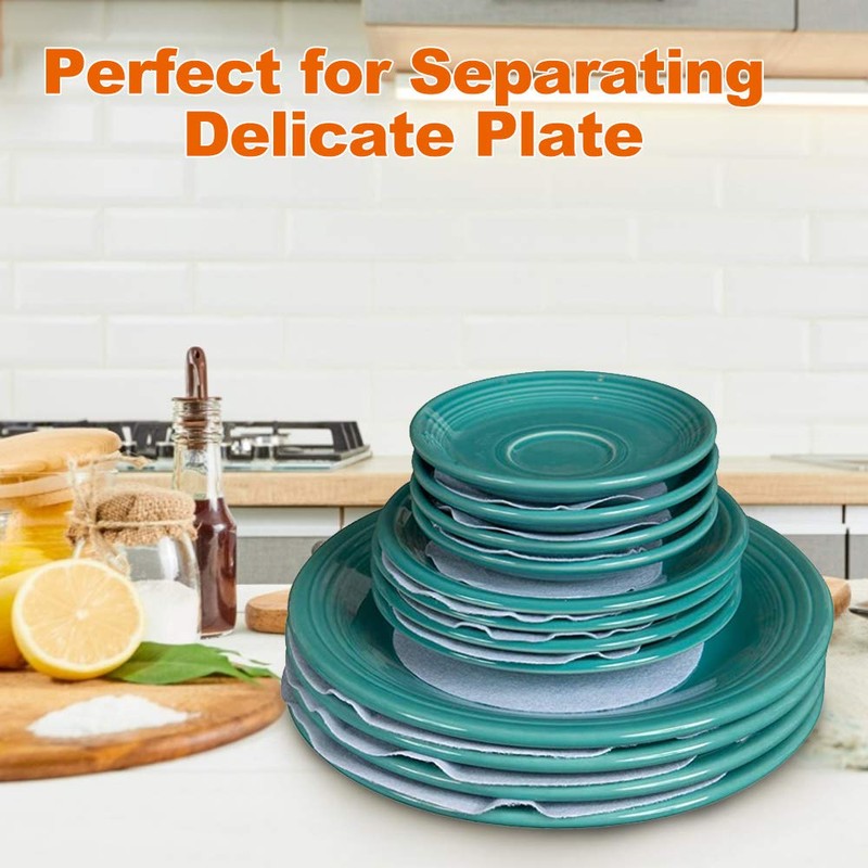 FIGFYOU 30 Pcs Felt Plate Dividers, Felt Plate Separators Dinner