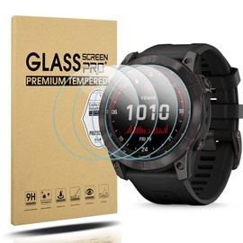 Suoman 4-Pack Screen Protector for Garmin Fenix 8 51mm/ for Garmin Fenix 7X 51mm, [Anti-Scratch] 2.5D 9H Hardness Ultra-Thin Tempered Glass Screen Protective Film