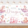 Balterever Dragon Baby Shower Backdrop for Girls 3 * 5ft