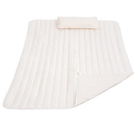 Lazy Daze 2 Person Hammock Pad With Pillow - Double Polyester Quilted 78" x 55" Replacement Pad for Rope Hammock, Cream