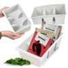 KADAX Herb Spice Container, Box with Two Sections, Plastic Storage