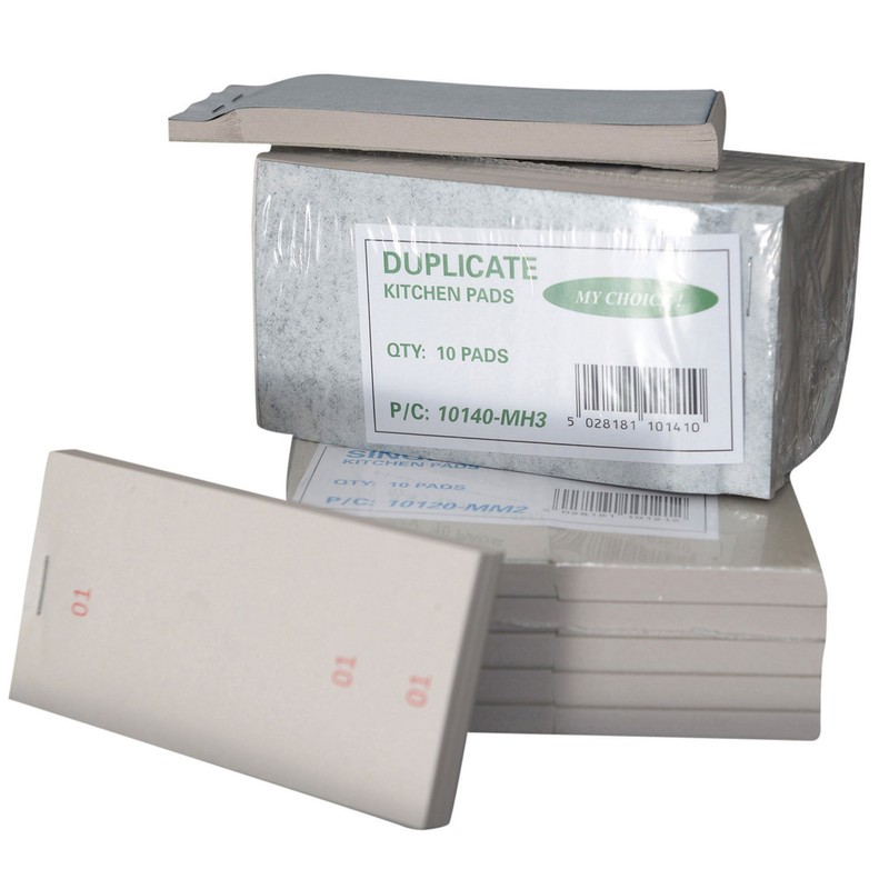 Restaurant Order Pad with Duplicate Sheet - Set of 10