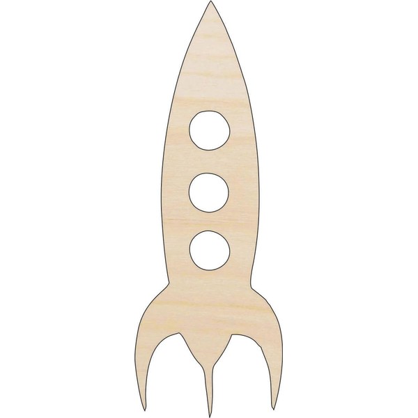 Spaceship - Laser Cut Out Unfinished Wood Craft Shape SPC41