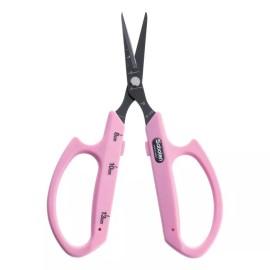 Saboten Fluorine Coated Curved Blade Trimming Scissors (PT-2) USA SHIPPER - Pink