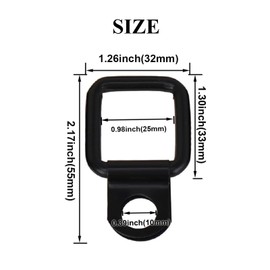 Wjelet Pack of 6 D Ring Lashing Eyelets for Trailers, Stainless Steel Lashing Eyelets for Safe Transport, Folding Lashing Hooks in Black, Trucks, Cars and Boats, Dimensions 55 x 32 cm, Perfect for