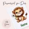 GRAZDesign Baby Blanket with Name, Soft Cuddly Blanket with Lion,
