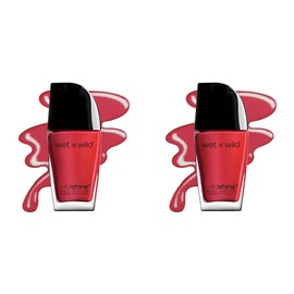 wet n wild Nail Polish Wild Shine, Red Red, Nail Color (Pack of 2)