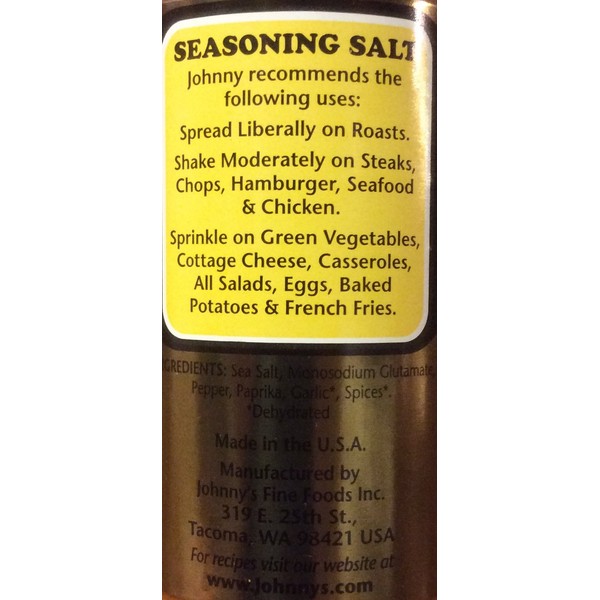 Johnny's Seasoning Salt 16 Ounce, (4 Pack)