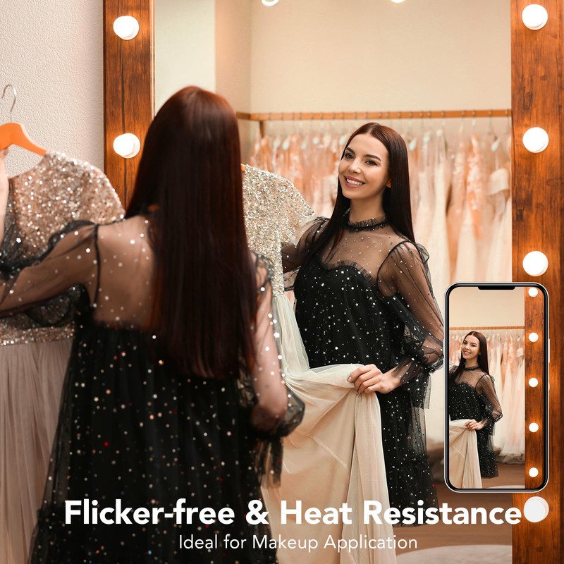 BUBO Globe Light Bulbs 60 Watt Equivalent, Vanity Light Bulbs