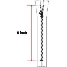 9 inch Metal Zipper Black 9” Antique Brass Metal Heavy Duty Zippers Non Separating Sewing Zipper Craft Zippers