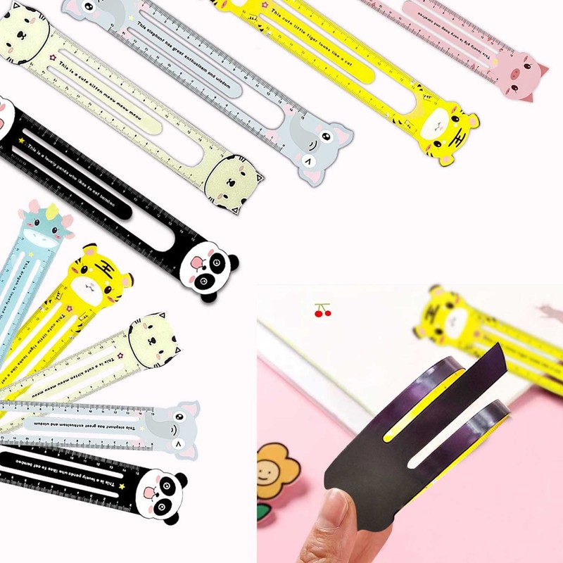 Pack of 6 Rulers 15 cm Children's Flexible/Animals Cartoon Ruler