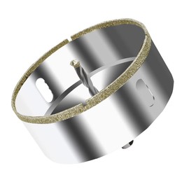 ASNOMY 4-1/8 Inch Diamond Hole Saw with Pilot Drill Bit, 4-1/8" Diamond Tip Coated Hole Saw with Guiding Drill Bit for Glass Ceramic Marble Porcelain Tile Granite Quartz