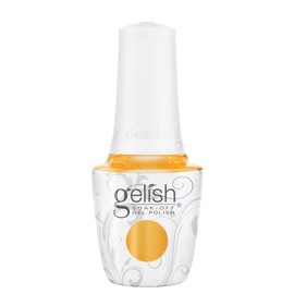 Gelish "Golden Hour Glow" Duo, Golden Yellow Pearl - Includes Gel Polish and Lacquer