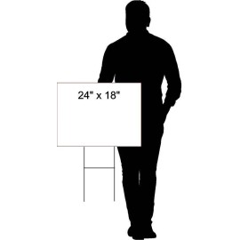 Work House Signs Trump KEEP AMERICA GREAT 2028 18x24 in Yard Road Sign w/ Stand - Single Sided