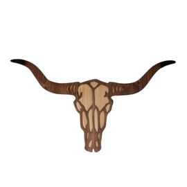 Pacific Giftware Texas Longhorn Cow Skull Wall Plaque MDF Board Bull Horn Cutout 30 inch Length Wall Art Man Cave Decor