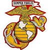 EagleEmblems PM9112 Patch-USMC EGA (10) (YLW/WHT) (10'')