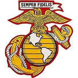 EagleEmblems PM9112 Patch-USMC EGA (10) (YLW/WHT) (10'')