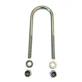 U Bolt Round M8 Thread 55mm Inner Width x 200mm Length with Hex Nuts and Washers (1)