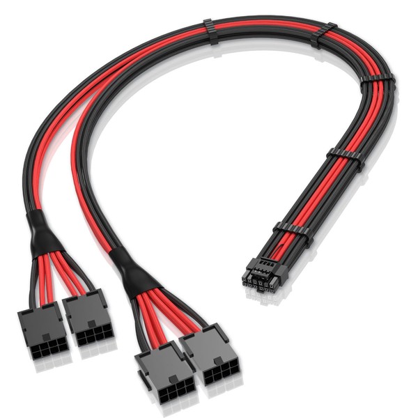 EZDIY-FAB GPU Power Sleeved Cable Extension, 16pin(12+4) 12VHPWR PCIe 5.0