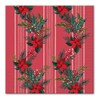 Punch Studio Luncheon Napkins for Entertaining, Winter Florals, Red Christmas