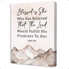 Luke 1:45 Blessed Is She Wall Art,Christian Wall Art for