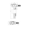 VeeBath Toilet Inlet Valve Side Entry, Inlet Float Valve 1/2