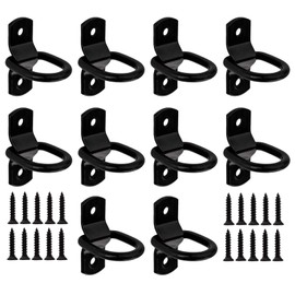 D Ring Lashing Eyelets for Trailers, Pack of 10 D-Rings Hook Lashing Eyelets, Heavy Duty Lashing Ring, Construction Ring Assembly Lashing Eyelets for Load Securing Trailers, Trucks, Cars, Kayak, Boat