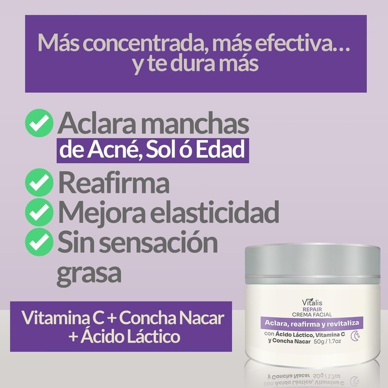 Crema Despigmentante de Noche Antiedad y Antimanchas Oscuras, 50g