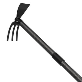 EUIJOIP Multi-Purpose Garden Hoe Tool – Heavy Duty Adjustable (16"-30") with Ergonomic Handle, Anti-Rust Coated Steel, for Weeding, Digging, Cultivating – Lawn, Farm, Outdoor Use