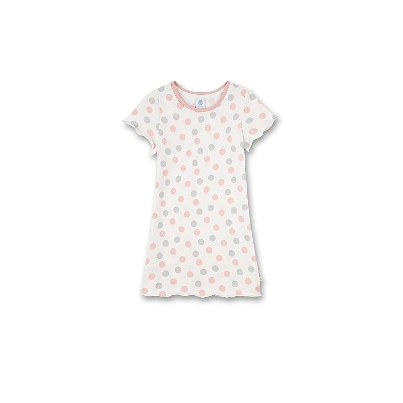 Sanetta Girls Nightdress White Dots Allover | Sustainable and Comfortable