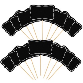 56 Pieces Cheese Markers for Charcuterie Board Black Blank Toothpick Flags Party Buffet Food Labels Name Tags Cupcake Toppers Appetizer Signs Cheese Labels Charcuterie Accessories