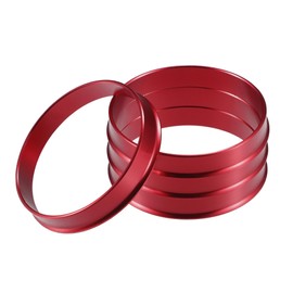 A ABSOPRO Car Hub Centric Rings OD 57.1mm to ID 54.1mm Hub Centric Rings Wheel Bore Center Spacer Aluminum Alloy Red (Set of 4)