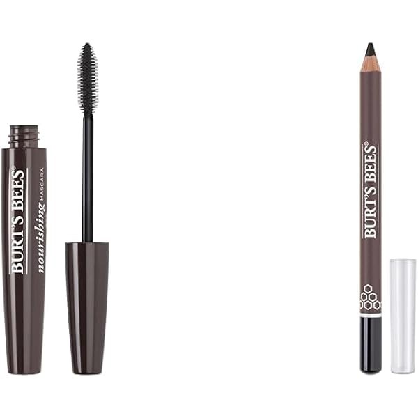 Burt's Bees 100% Natural Nourishing Mascara and Eyeliner Bundle -
