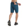 JustSun Men's Cotton Sports Shorts with Zip Pockets, peacock blue