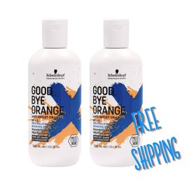 Schwarzkopf Good Bye Orange Neutralizing Bonding Wash Shampoo 10.1 oz(Pack of 2)