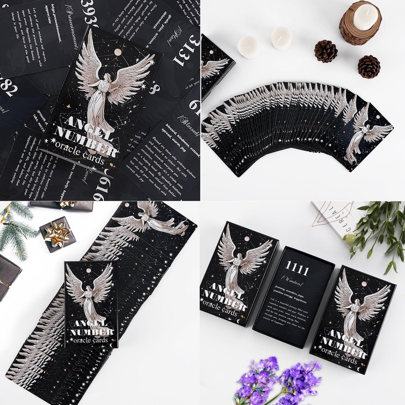 NexUap Angel Numbers Oracle Deck - Beginner Friendly, 400 GSM