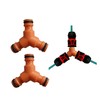 Garden Hose Y Connector, 1/2" Male Quick Connect, 3-Way Splitter,
