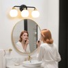 3 Light Bathroom Vanity Light, Black and Gold Bathroom Light