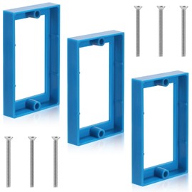 3pcs 1/2" Single Gang Receptacle Outlet Box Extenders with 6 Screws Junction Box Extender Electrical Box Extension Accessories for Electric Box and Electric Outlet Switches (Blue)