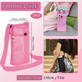 FveVqe Water Bottle Holder with Strap, Water Bottle Carrier with Shoulder Strap, Lightweight Water Bottle Holder with Strap for Hiking, Travel, Gym, Outdoor Sports, Adjustable Sling for Adults&Kids