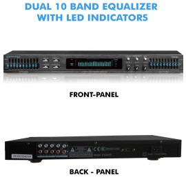 Technical Pro Professional Dual 10 Band Equalizer with Individual LED Indicators