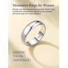 Suplight Solid 925 Sterling Silver 5mm Plain Classic Dome Wedding